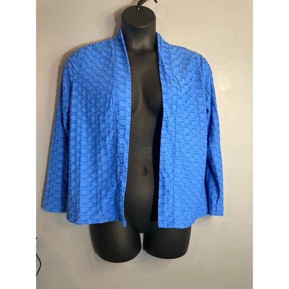 Kim Rogers blue textured cardigan - Picture 1 of 5
